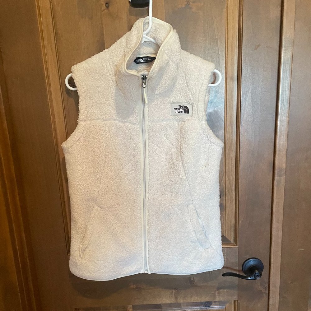 The North Face Creamy White Pile Vest - Size Medium